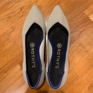 Size 8 Rothys / Point / Flax Birdseye